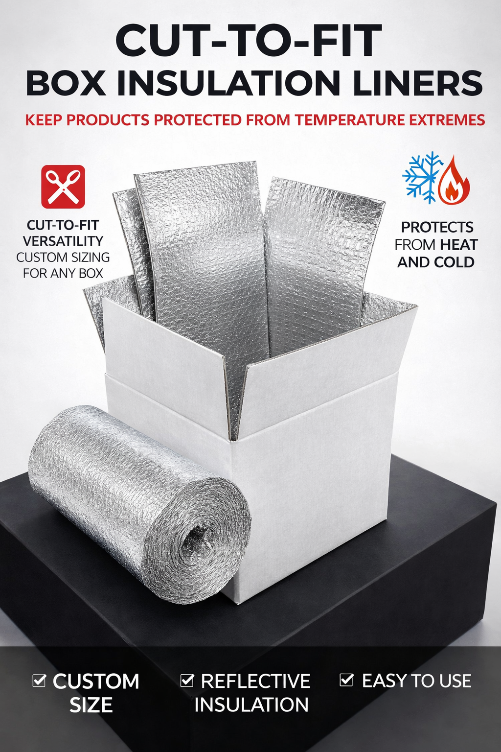 Cut-to-Fit Box Insulation Liner (12″ Wide)